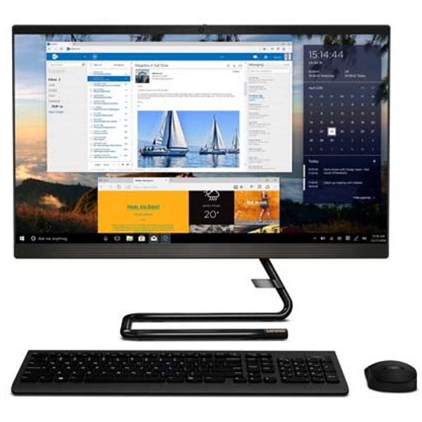 Моноблок Lenovo IdeaCentre AIO A340-24IWL 23.8" FHD/ Core i5-8265U/ 8GB/ 128GB SSD + 1TB/ DVD-RW/ Radeon 530 2GB/ WiFi/ BT/ Win10/ black [F0E80014RK] изображение 1