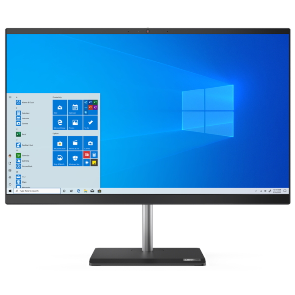 Моноблок Lenovo AIO V50a-24IMB 23.8" FHD, Core i7-10700T, 8GB, 256GB SSD M.2, AMD Radeon 625 2GB, WiFi, BT, DVD-RW, Win 10 Pro, черный [11FK003SRU] изображение 1