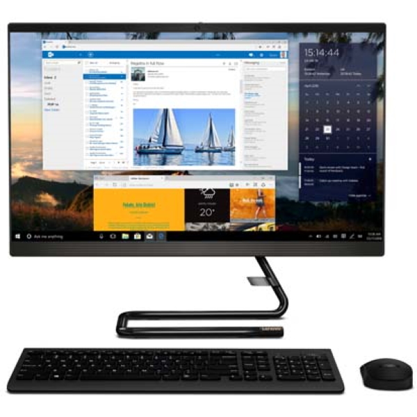 Моноблок Lenovo IdeaCentre AIO A340-24IWL 23.8" FHD/ Pentium 5405U/ 4GB/ 128GB SSD/ DVD-RW/ WiFi/ BT/ DOS/ Black [F0E8002HRK] изображение 1