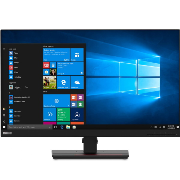 Монитор Lenovo ThinkVision T27h-2L 27" QHD , Tilt, Swivel, Lift, Pivot [62B1GAR2EU] изображение 1