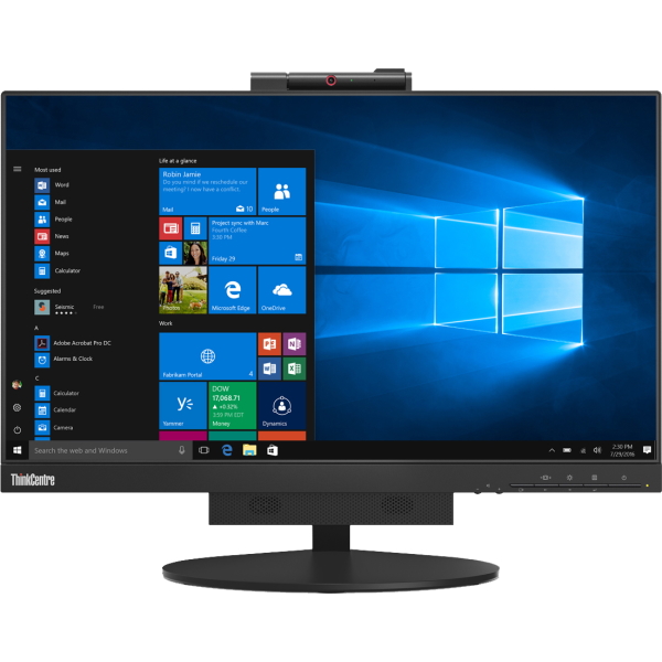 Моноблок модульный Lenovo ThinkCentre TIO 21,5" FHD Touch Tilt, lift, HAS, черный [10R0PAT1EU] изображение 1